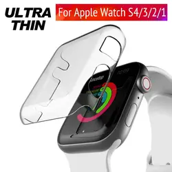 Ультра ударопрочный тонкий защитный для apple watch случае 42 38 стильный прозрачный защиты Тонкий чехол сумка для apple watch S1 orS2 ors3