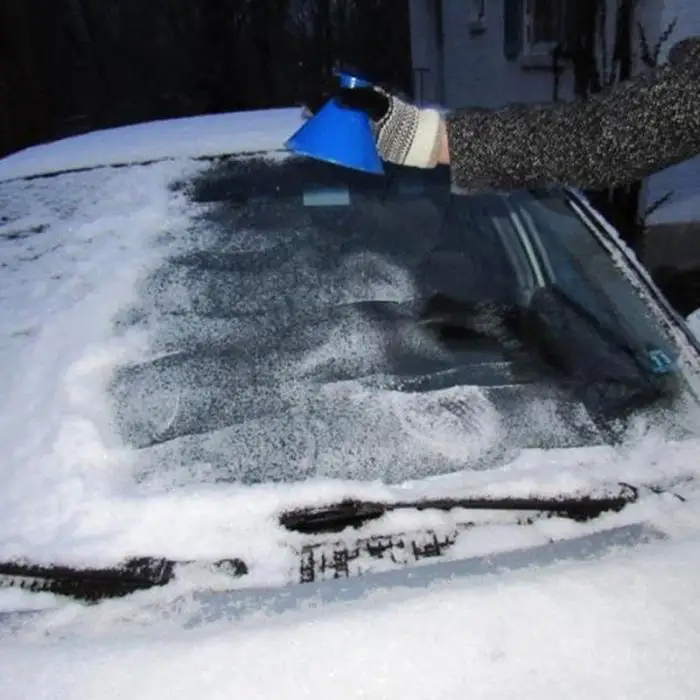 2 в 1 Очиститель масляной воронки Волшебная Лопата конусная форма открытый зимний автомобильный инструмент снег лобовое стекло Воронка скребок для льда автомобильные аксессуары
