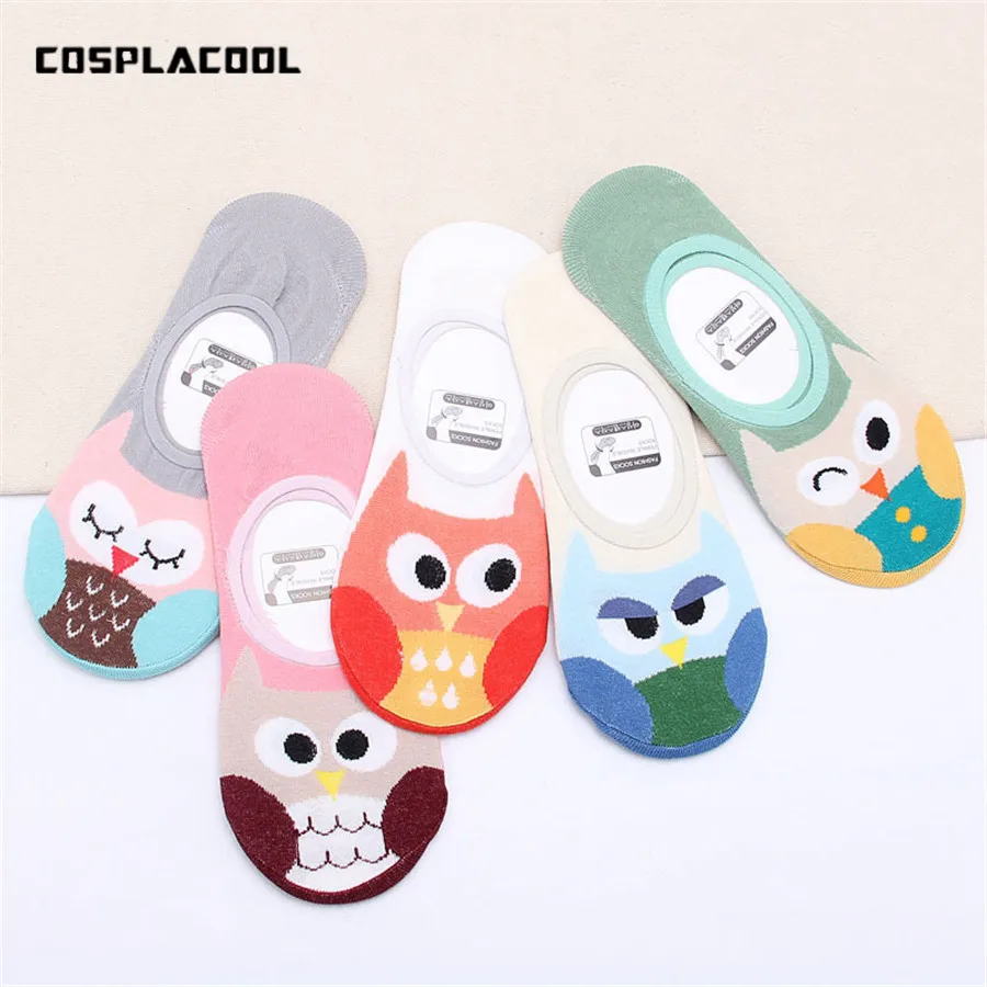 

[COSPLACOOL] Japan Fashion Harajuku Cartoon Jacquard Animals Owl Pattern Funny Socks meias High Quality Socks