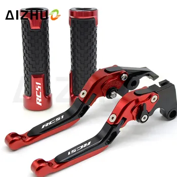 

Motorcycle Clutch Brake Lever Extendable Adjustable+Handle Grips For Honda RC51 RC 51 RVT1000 RVT 1000 SP-1/SP-2 2000-2006 2005