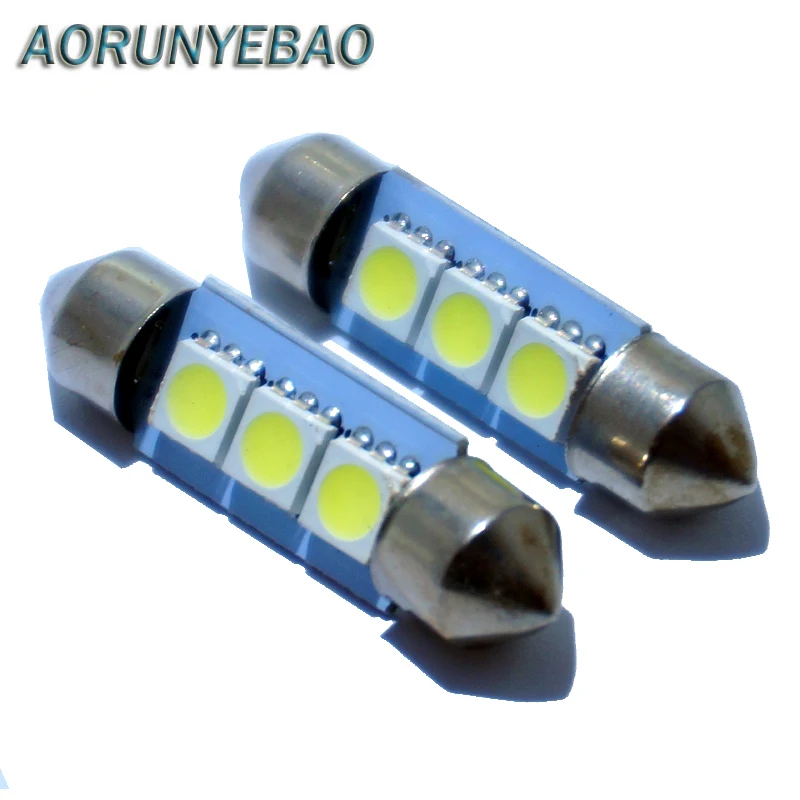 AORUNYEBAO 100 шт. светодиодная Автомобильная фестона C5W 36 мм Автомобильный свет