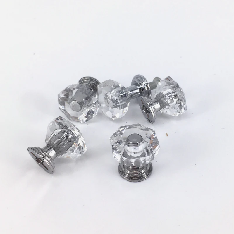 Diamond Shape Plastic Clear Acrylic Knobs Small Wooden cases Gift box