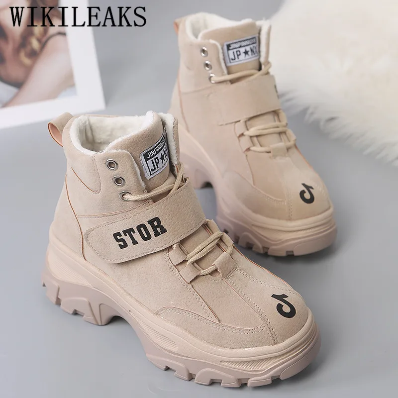 luxury australian boots winter snow boots leather ankle boots for women moccasin wedge platform