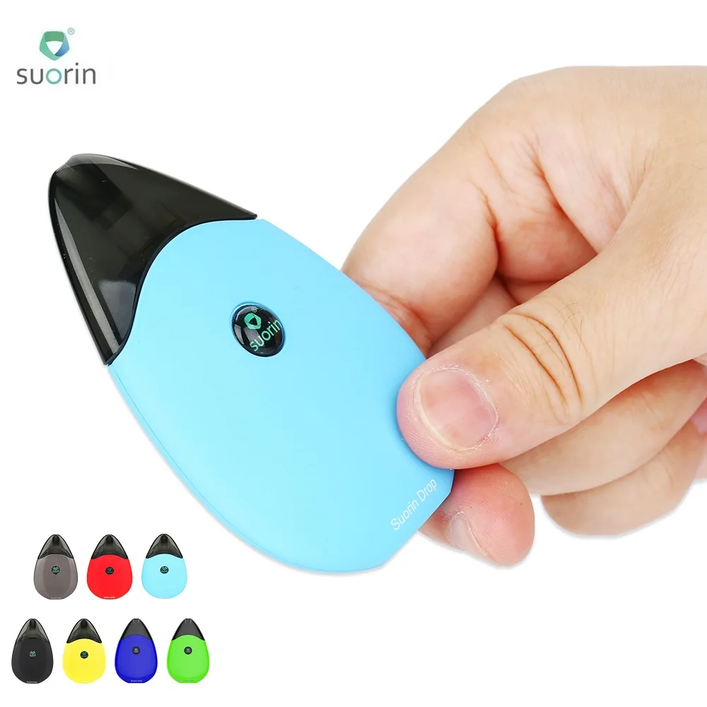 Зазор Suorin Drop Pod Vape Kit с батареей 310 мАч и 2 мл картриджей System Air/Drag Nano/mINIFIT |