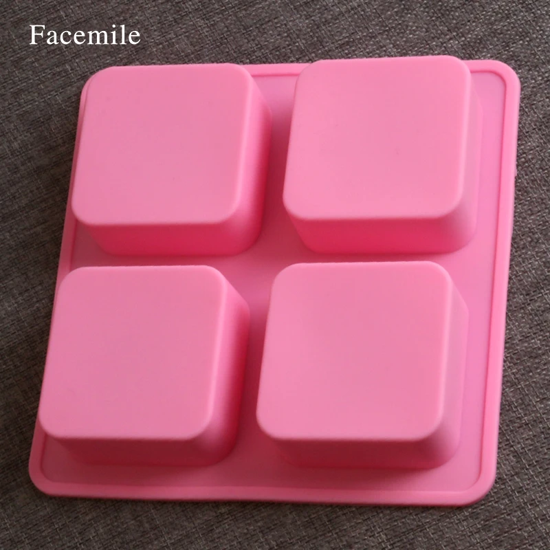 1 шт. силиконовая форма для мыла 4 Кубика|mousse mold|soap mouldspudding mold |