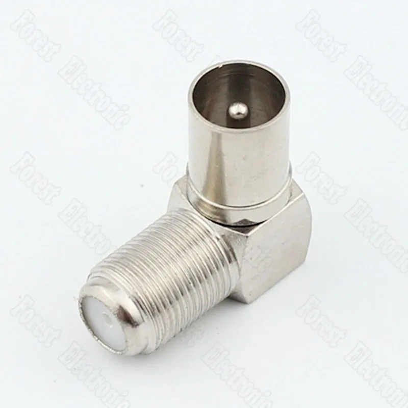 F Head Cable TV Connector Female To Male RF To 9.5 Connector Right Angle Set - top Box Adapter Copper F Head Cable TV Connector Female To Male RF To 9.5 Connector Right Angle Set - top Box Adapter Copper