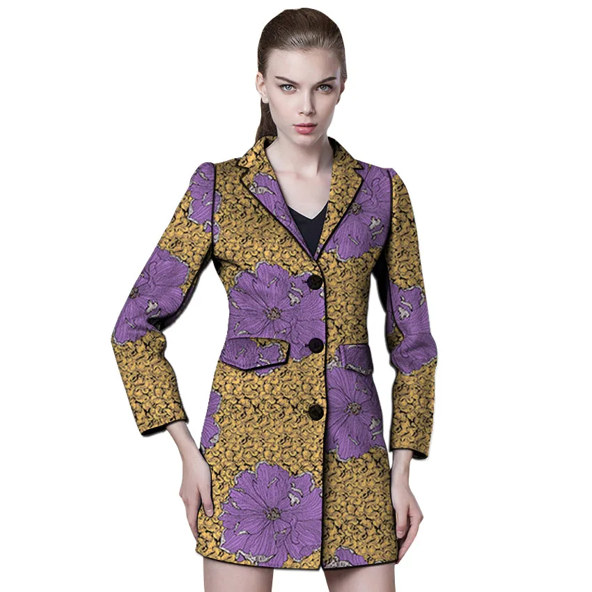 Customized Lady's Wear African Long Blazers Female Fashion Pattern Ankara Print Suit Jacket For OL Outfits Dashiki Clothing - 33009281124 Customized Lady's Wear African Long Blazers Female Fashion Pattern Ankara Print Suit Jacket For OL Outfits Dashiki Clothing - 33009281124