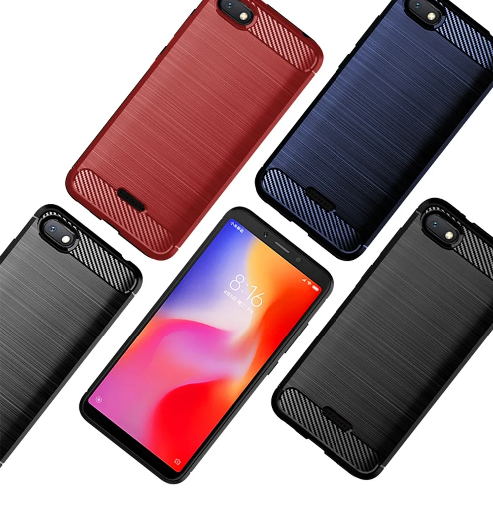 Силиконовый чехол для телефона Xiaomi redmi 6A 6 Pro мягкая задняя крышка из углеродного волокна бампер xaomi xiomi redmi 6 redmi 6a redmi 6pro 6pro