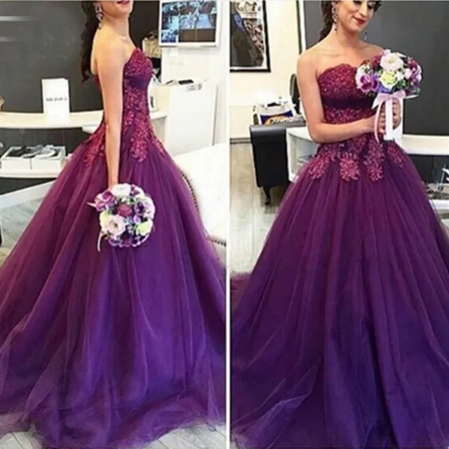 Purple Sweetheart Prom Dresses