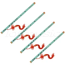 Kmise 4 set Colorful Paint Traditional Chinese Bamboo Flute Dizi F Key Musical Instrument