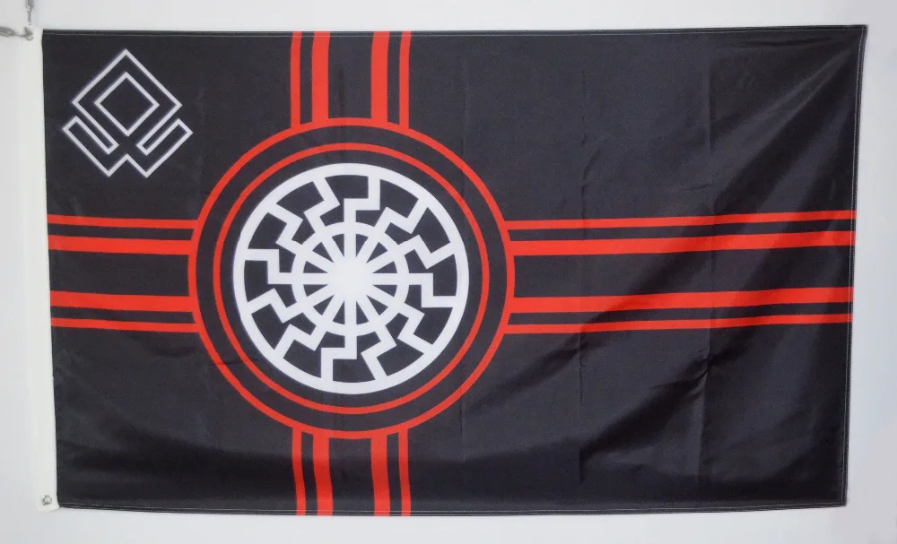 Black Sun Flag Sonnenrad banner 3X5FT 2