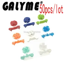 50 шт./лот Горячие Красочные A B кнопки клавиатуры подходят для GameboyGBP Карманный GBO DMG Выключатель кнопки D колодки пластиковые подушечки питания