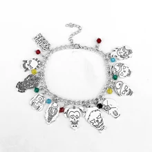 Отряд самоубийц Quinn фэндома Шарм Серебряный тон браслет ручной работы