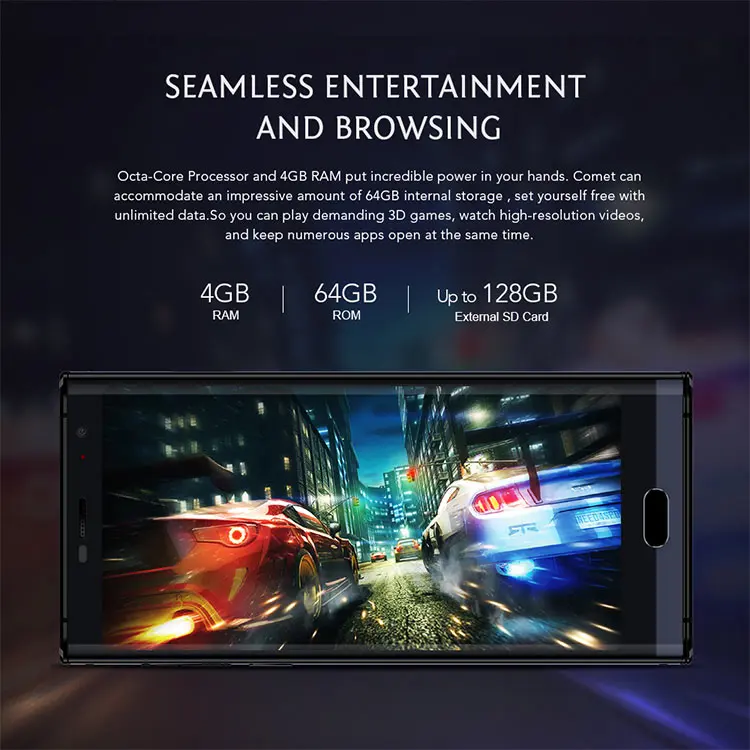 MAZE COMET 4GB RAM 64GB ROM MTK6750T 1.5GHz Octa Core 5.7 Inch 2.5D Corning Gorilla Glass HD+ Screen Android 7.0 4G LTE Smartphone