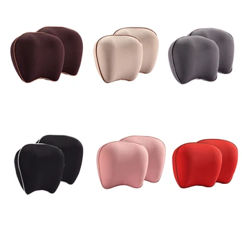 

2pcs Car Neck Pillow for Mitsubishi Subaru Toyota Volkswagen Mazda 2 3 Safety Seat Support Headrest Cushion Auto Accessories