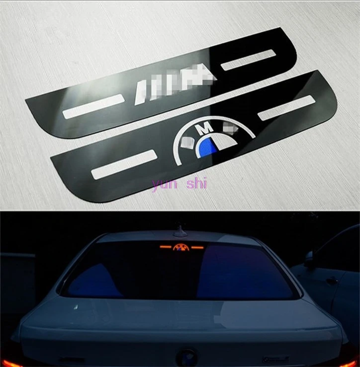 Logo Car High Mount Stop Lamp Brake Light Sticker Decoration Car-styling For BMW 3 5 7 Series E90 E46 F30 F80 F10 F03 F04 M3 etc
