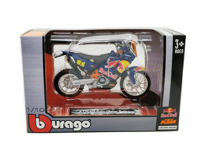 Bburago 1:18 Дакар ралли KTM 450 Red bull#1 литье под давлением гоночный мотокросс