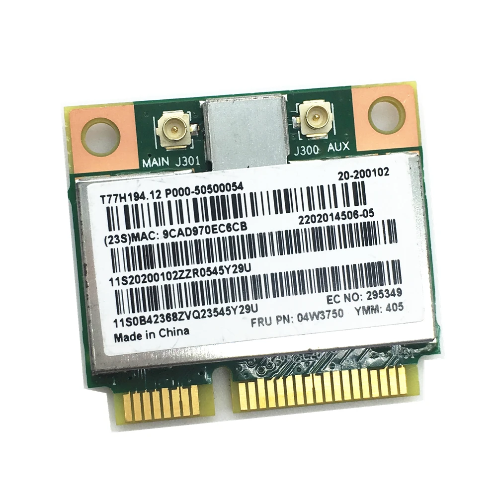 Carte Sans Fil Mini PCI-E WLAN, 150Mbps, Lenovo B490, B590.