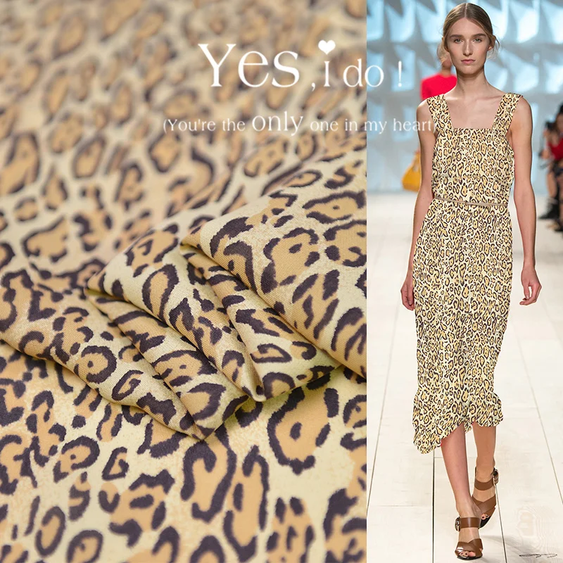 Aliexpress.com : Buy Leopard Print heavy Silk double Georgette Fabric