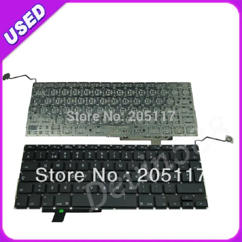 

Laptop Swedish Keyboard For Apple MacBook Pro 17" Unibody A1297,Tested OK & 100% working !