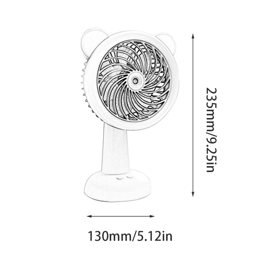 Портативный мини-вентилятор с героями мультфильмов, usb-зарядка, качающаяся головка, спрей, увлажнение, комбо, настольный вентилятор, милый
