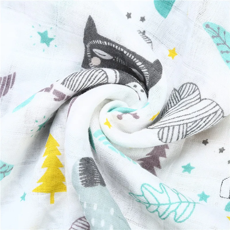 duvet insert [simfamily] 2 pcs/pack Muslin 100% Cotton Baby Swaddles Soft Newborn Baby Bath Towel Blankets Multi Designs Functions Baby Wrap fitted sheet