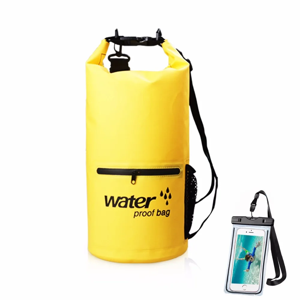 Premium Waterproof Bag, Sack with phone dry bag and long adjustable Shoulder Strap Included, Q