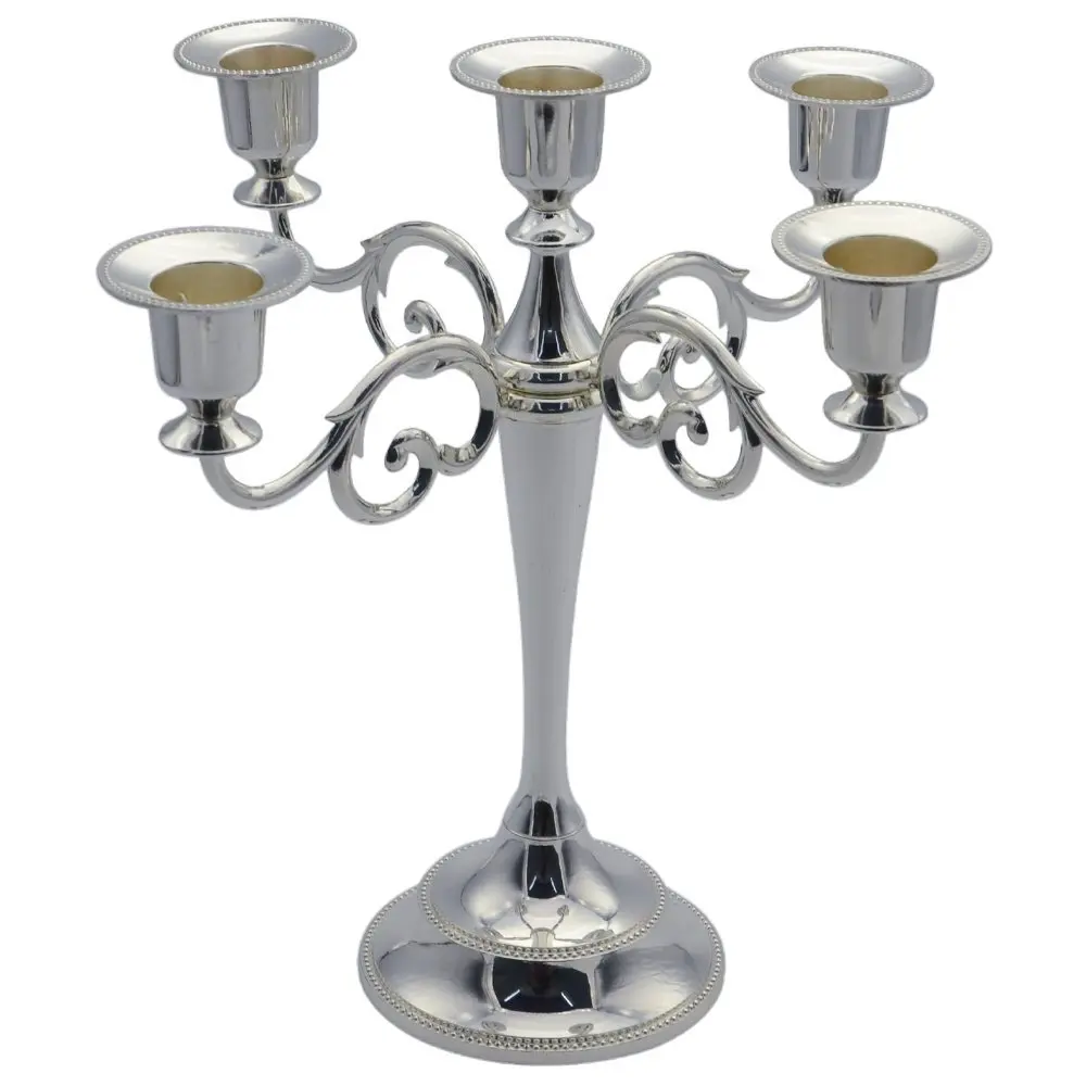 5 Candle Metal Candelabra Tall Candle Holder Wedding Event Candelabra