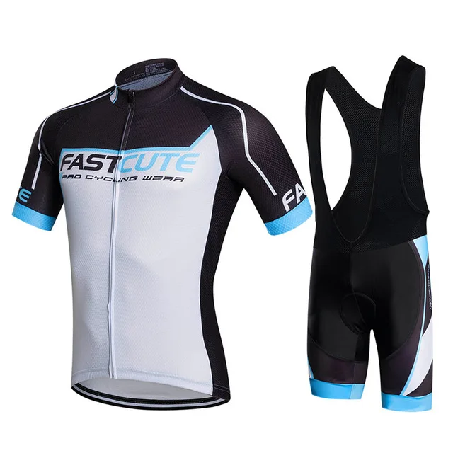 

2018 Breathable Cycling Jerseys Quick-Dry Cycling Clothing Bib Shorts GEL Pad ropa ciclismo#16198204 Brand Fastcute Cycling Set