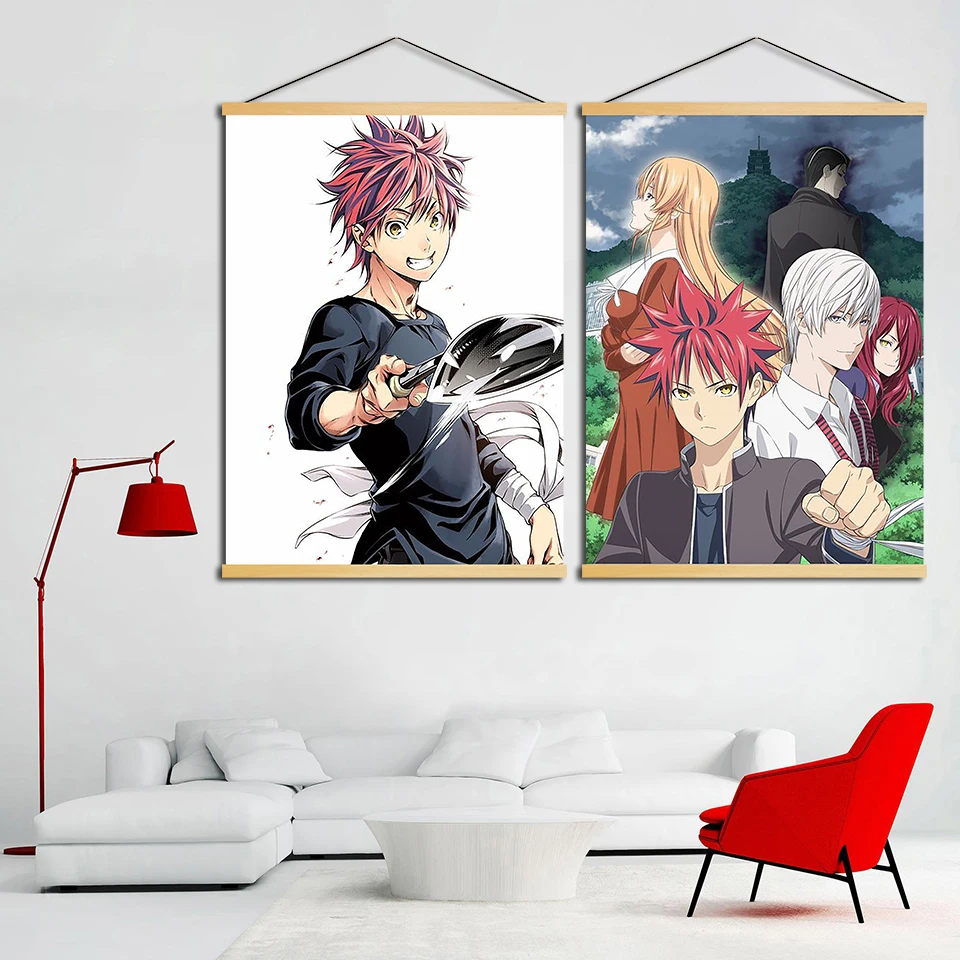 Настенные картины в скандинавском стиле с принтом Shokugeki No Soma комиксные постеры