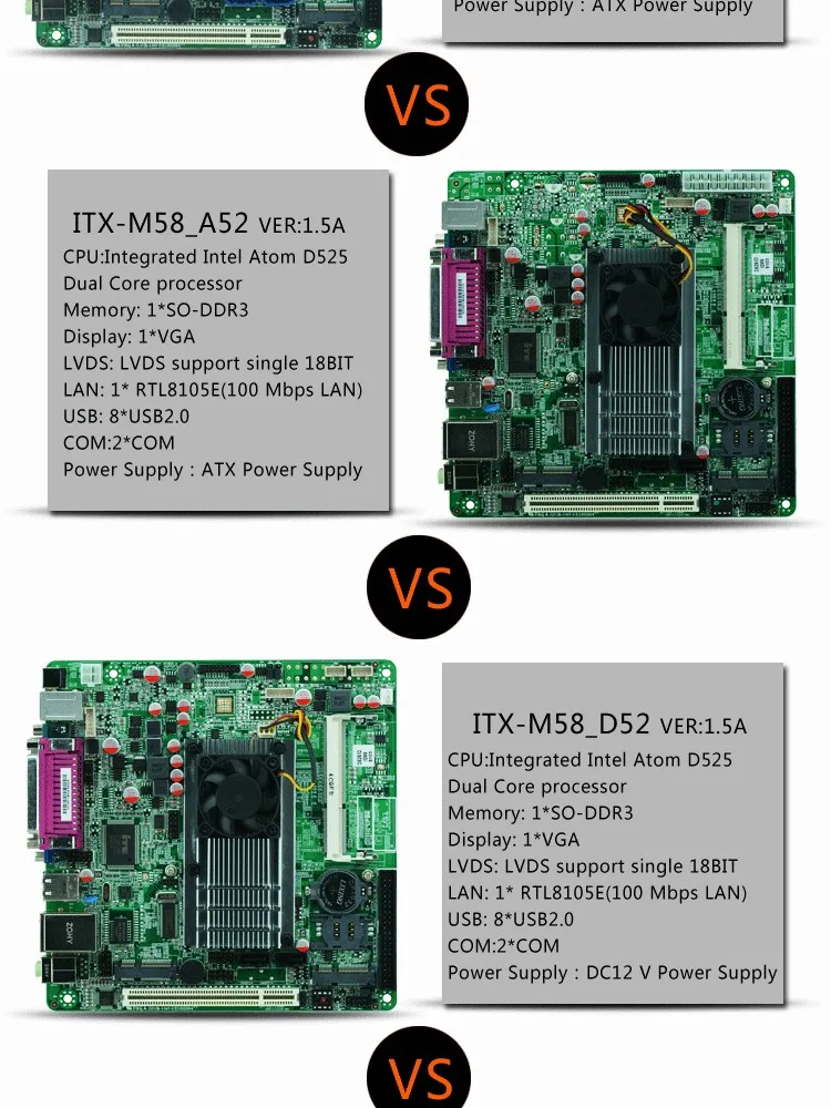 Промышленные встроенный mini_itx Материнская плата Intel N455/1.66 ГГц одноядерный Процессор