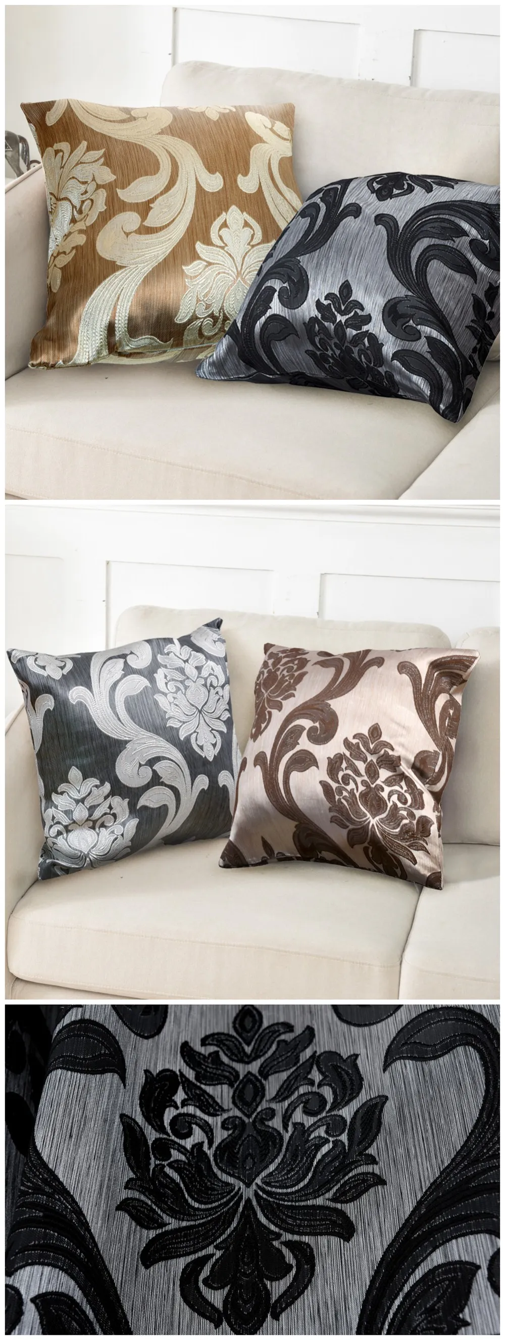 BZ-Smt303 NAPEARL 1 Piece European Floral Luxury Jacquard Cushion Cover Living Room Chair Sofa Pillow Case High Quality Fabric Home Decor (1)