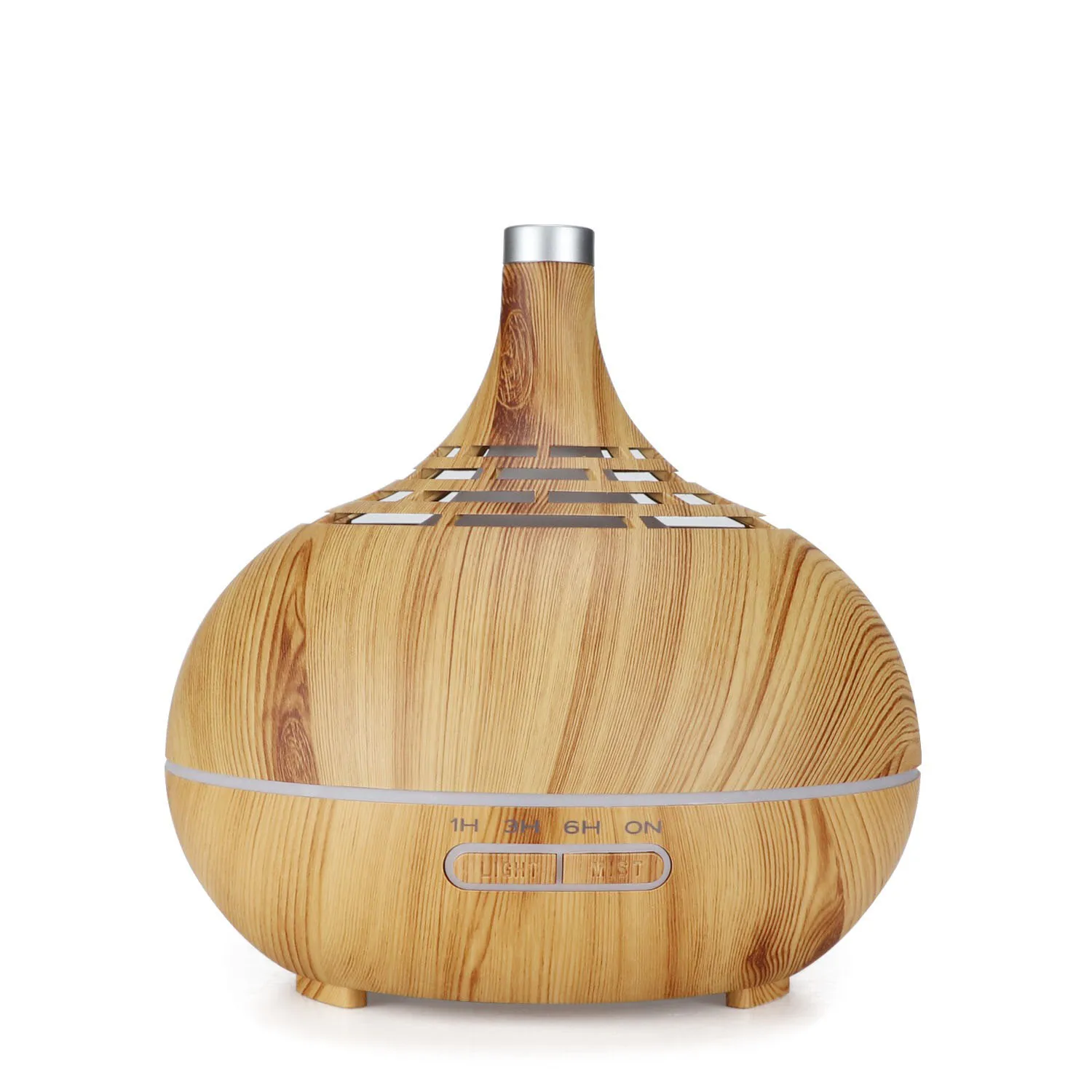 

Wood grain ultrasonic air humidifier, super quiet large capacity 400ml aromatherapy oil diffuser, suitable for home and office H