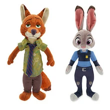 1pcs Zootopia Plush font b Toys b font 16 30cm Rabbit Judy Hopps Fox Nick Wilde