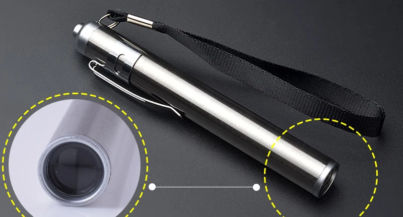 Mini Flash Light Torches Stainless Steel LED Flashlight Round Moon Shape (3)
