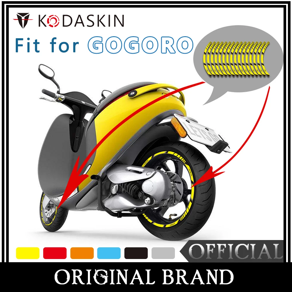 

KODASKIN Motorcycle 2D Wheel Decals Rim Stickers Set for GOGORO
