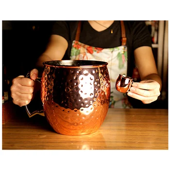 

Giant Moscow Mule Mug Copper 5L Super Big Stainless Steel Shared Cup Ice Cocktail Mug