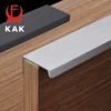 KAK Black Silver Hidden Cabinet Handles Zinc Alloy Kitchen Cupboard Pulls Drawer Knobs Bedroom Door Furniture Handle Hardware ► Photo 3/6