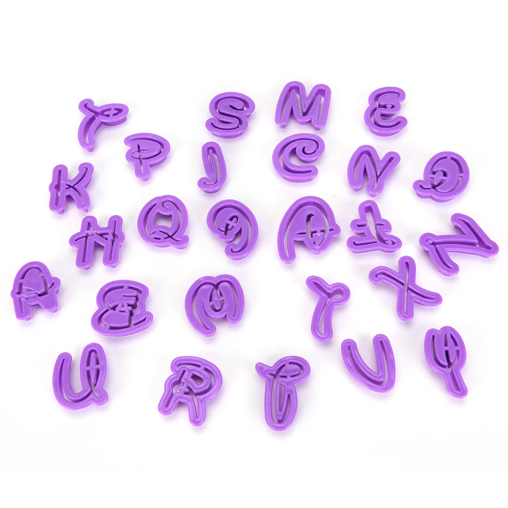 

new 26pcs English letters cake mould Alphabet Cookie Cutter Number Letter Set Cake Tool Fondant Mold