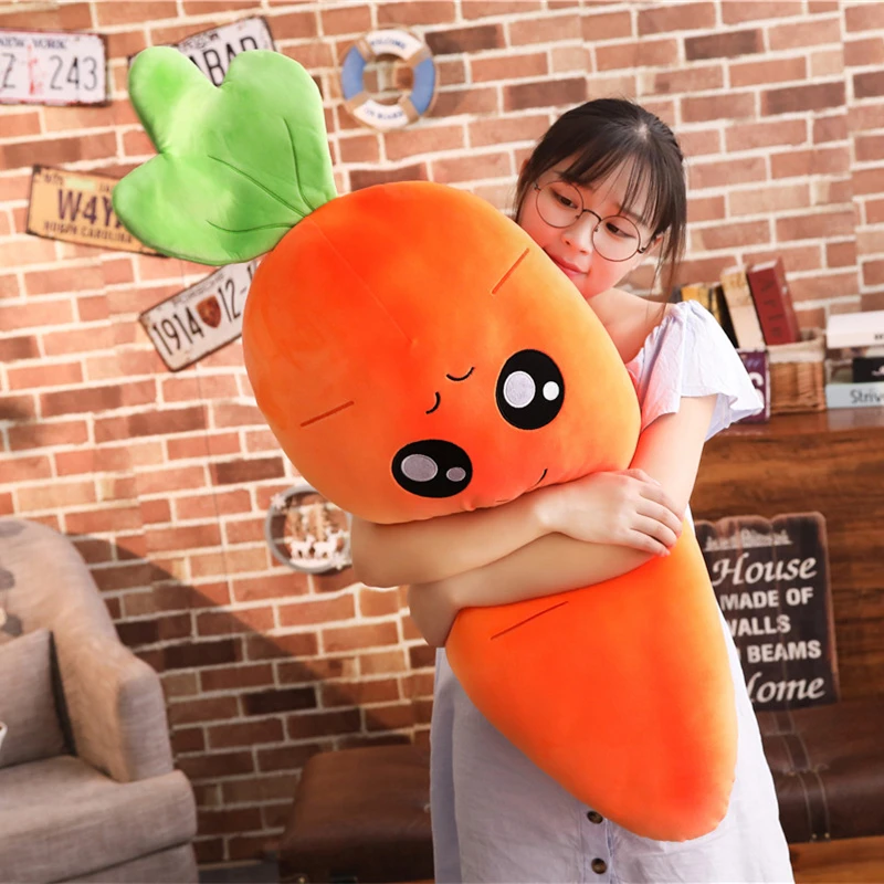MIAOOWA 1PC 45-90CM Big Size Carrot Stuffed Toy Children Lovely Soft Pillow Baby Funny Face Radish Plush Doll Kids Birthday Gift MIAOOWA 1PC 45-90CM Big Size Carrot Stuffed Toy Children Lovely Soft Pillow Baby Funny Face Radish Plush Doll Kids Birthday Gift