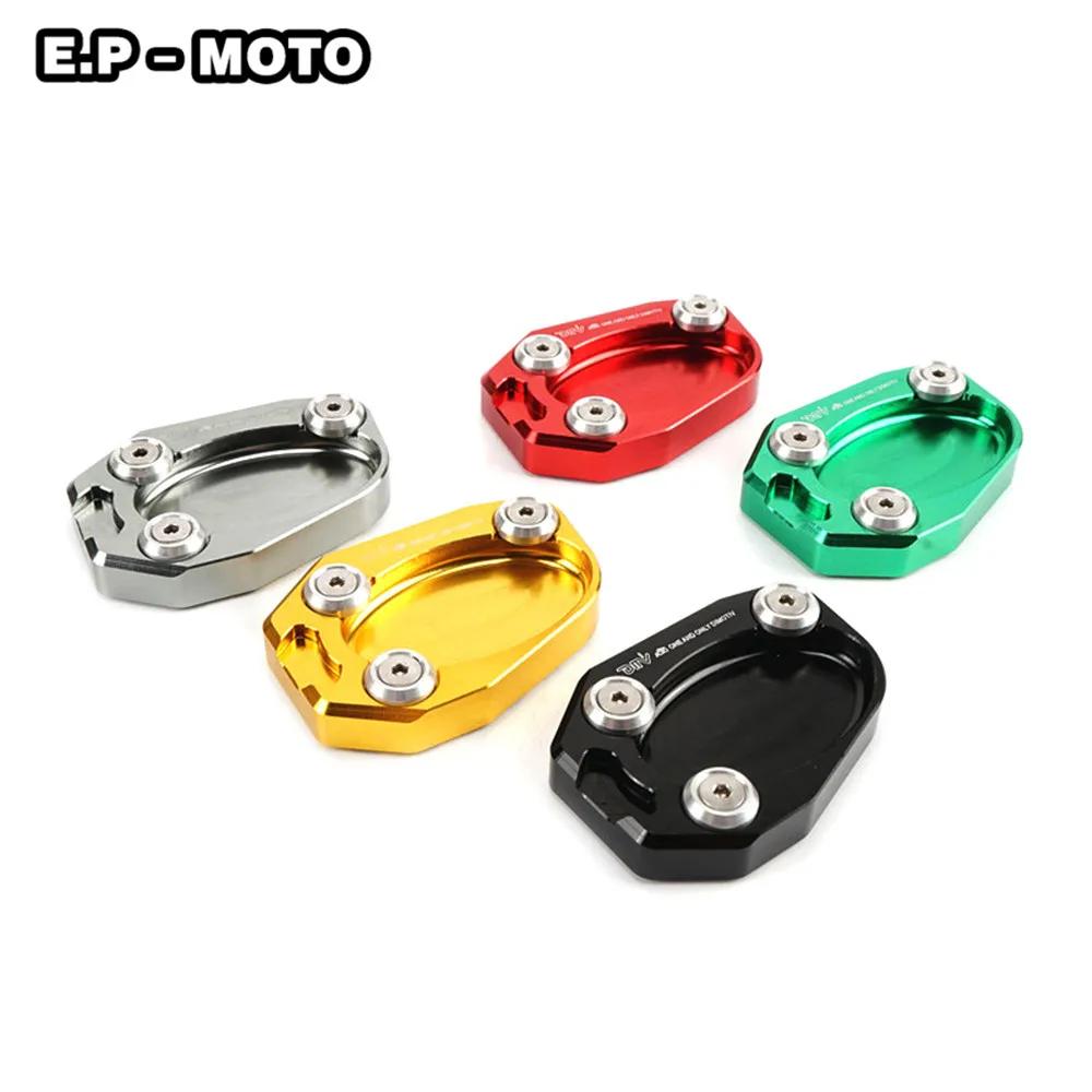 Motorcycle Kickstand Foot Side Stand Extension Pad Support Plate For 