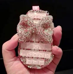 Красивые для женщин Автомобиль Smart Remote Key Case с бантом кристаллы Ключи хранения защиты сумка Отличный подарок для подруги
