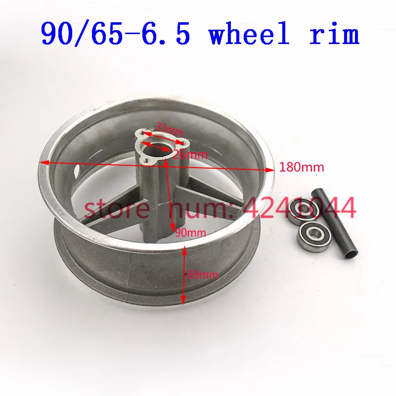 90/65-6.5 front or 110/50-6.5 rear Aluminum Wheel hub,Sprocket,Brake disc Axle bearing fits 49cc Mini Dirt Bike e Scooter Moto 90/65-6.5 front or 110/50-6.5 rear Aluminum Wheel hub,Sprocket,Brake disc Axle bearing fits 49cc Mini Dirt Bike e Scooter Moto