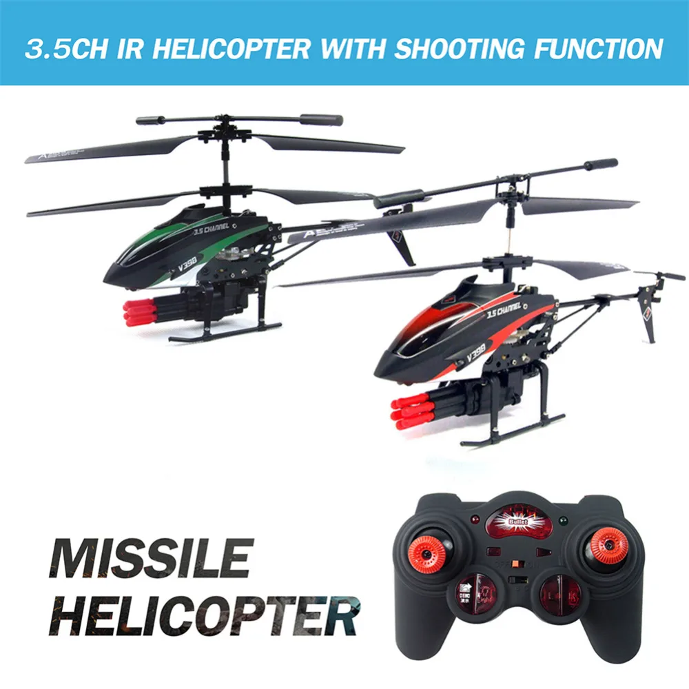 

New 1pc V398 Toys RC Helicopter Transmissible Missile 3.5CH Remote Control Aircraft best birthday gift Wholesale