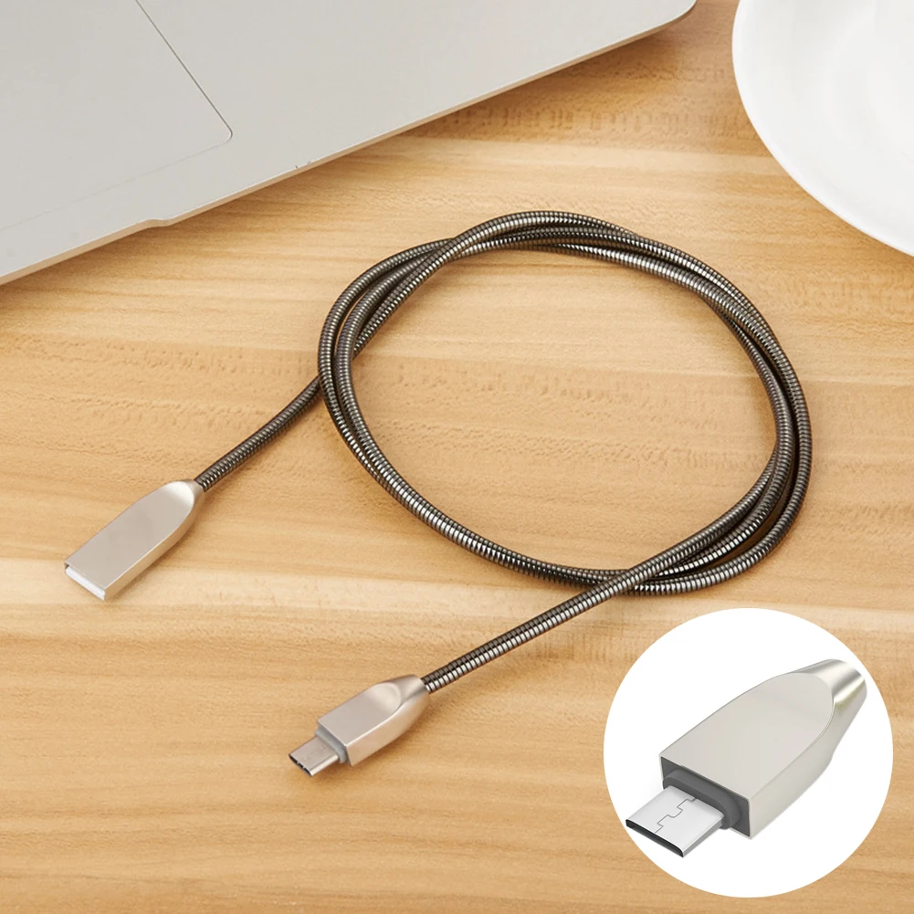 Data Cable Metal Double sided Type C USB Copper Wire Non Slip Andriod Data Transmission Polished