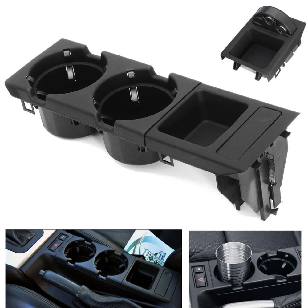 

Front Center Console Drink / Cup Holder + Coin Box Car Front Center Console Tray Goods Storage Box for BMW E46 3 Series