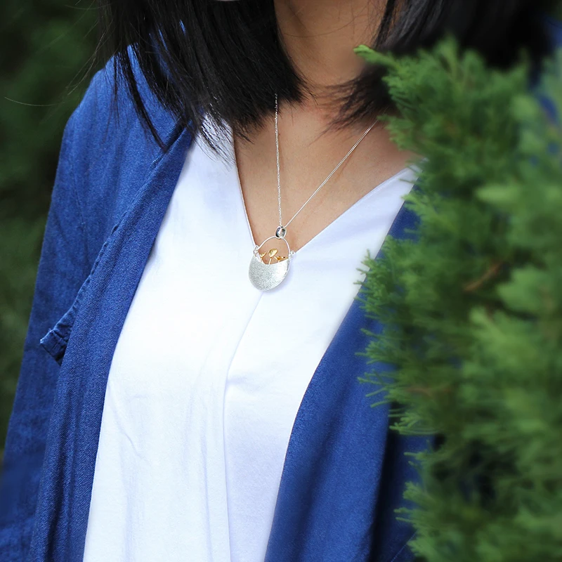 Kopen Lotus Plezier Echte 925 Sterling Zilveren Handgemaakte Fijne Sieraden My Little Tuin Ontwerp Hanger zonder Ketting voor Vrouwen Acessorios