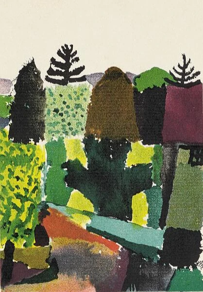 Pintura al óleo de alta calidad, parque de reproducciones de lienzo (1920) de Paul Klee, pintura pintada a mano|Pintura y caligrafía| - AliExpress