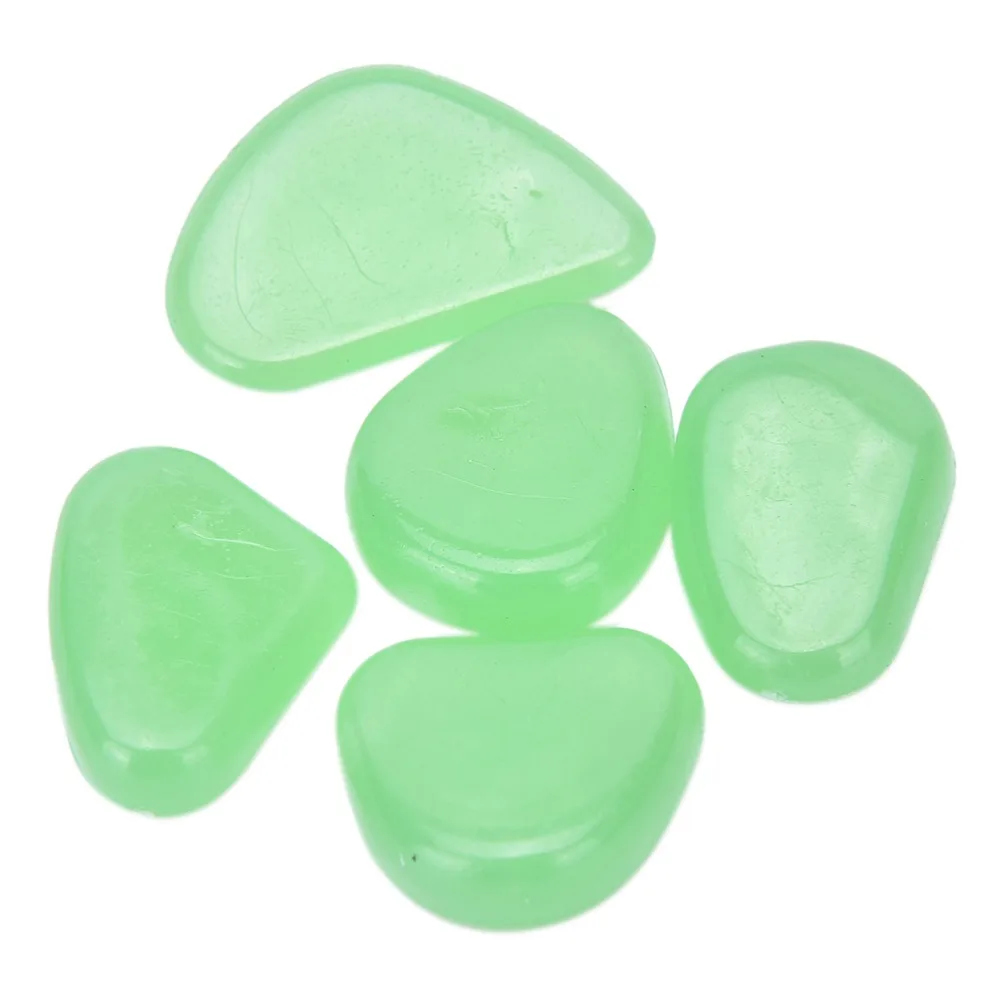 100 Pcs Garden Ornaments Stone Glow In The Dark Luminous Pebbles Stones For Walkway Wedding Decoration Party Event Supplies