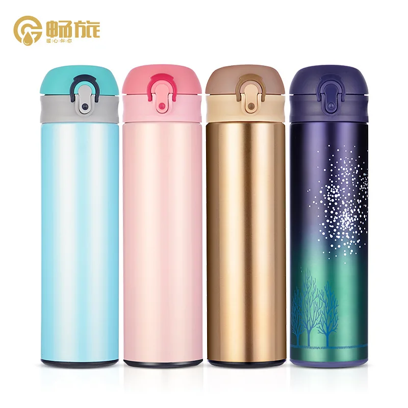 

Double Vacuum Thermos Cup Bottle 500ml Insulation Vacuum Flask Coffe Cup 304 Stainless Steel Water Cup Gift Custom Words Logo